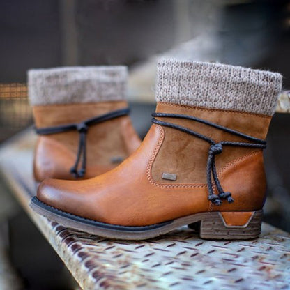 Classic Wool mouth Leather Boots-Cx1