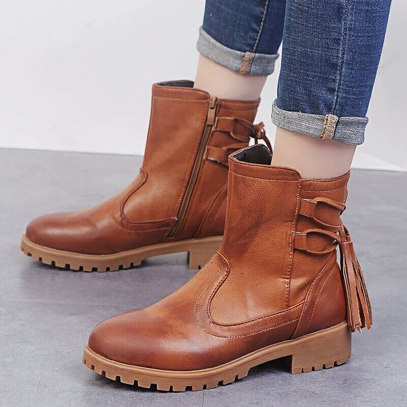 Chelsea-Tassel Trim Boots