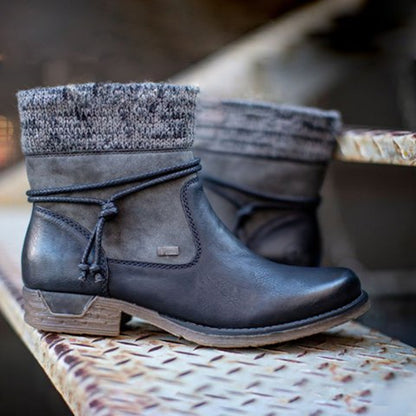 Classic Wool mouth Leather Boots-Cx1