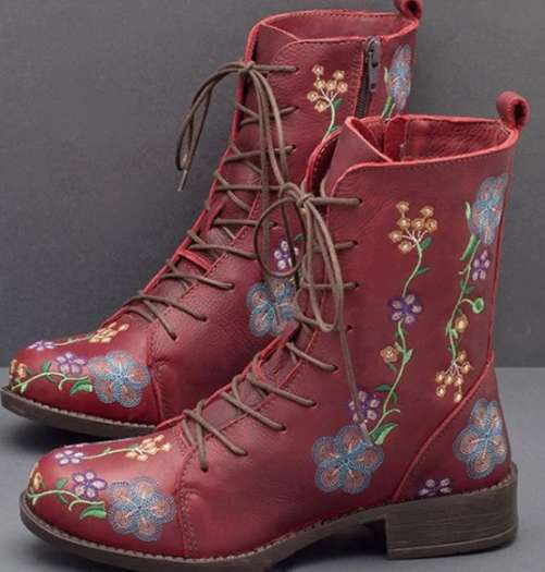 Floral Vintage Martin Boots