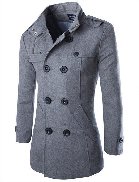 Double Breast Wool Coat-His Shenti